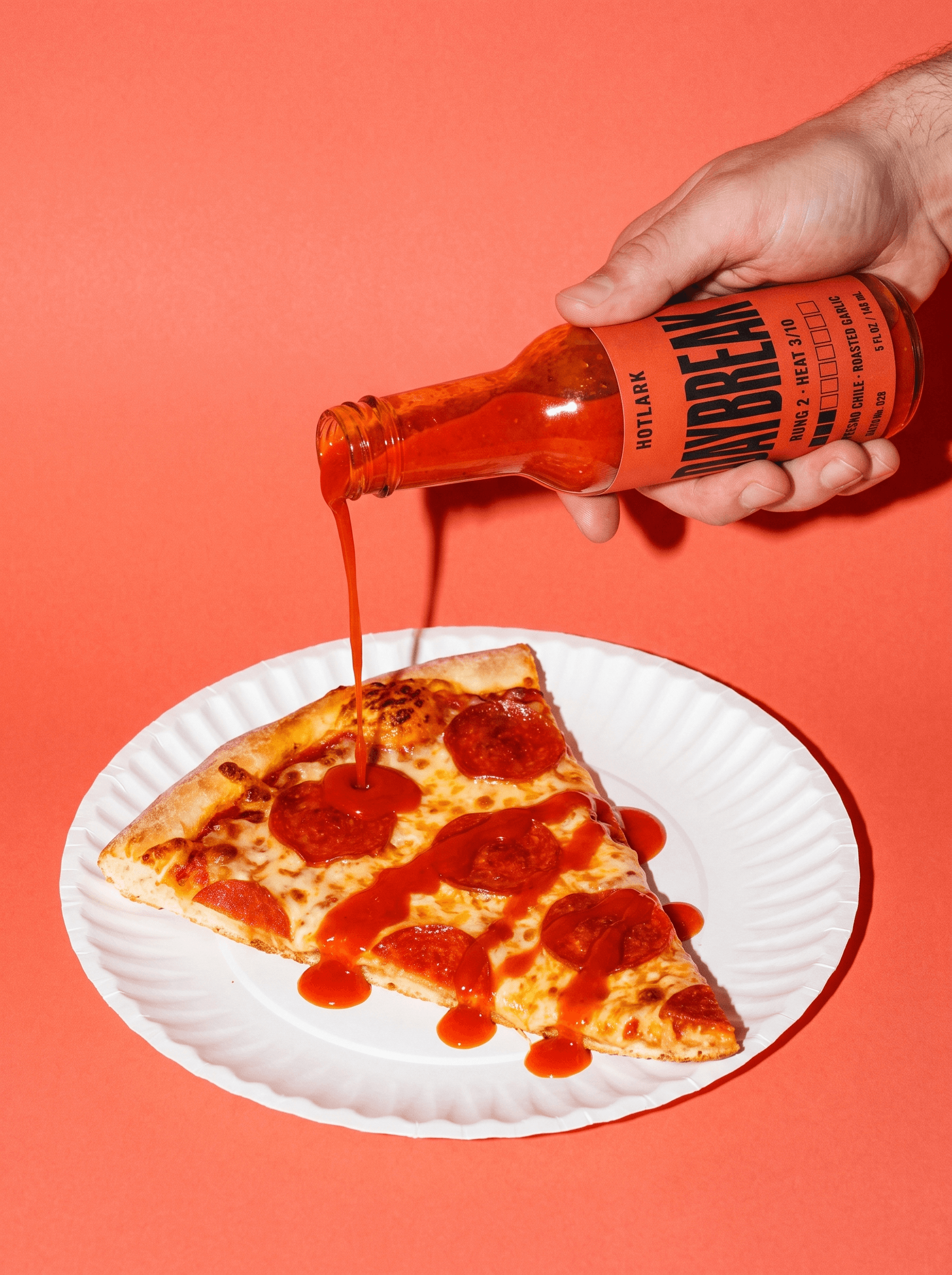 Daybreak poured over a slice of pizza
