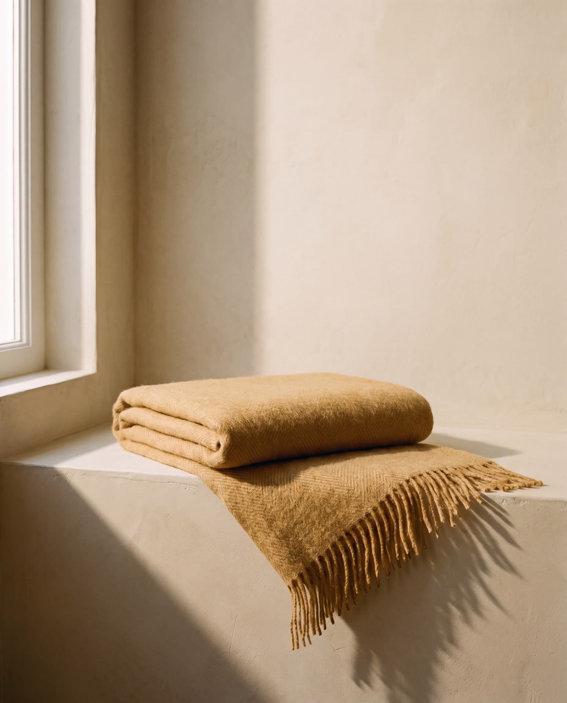 Ochre Wool Throw