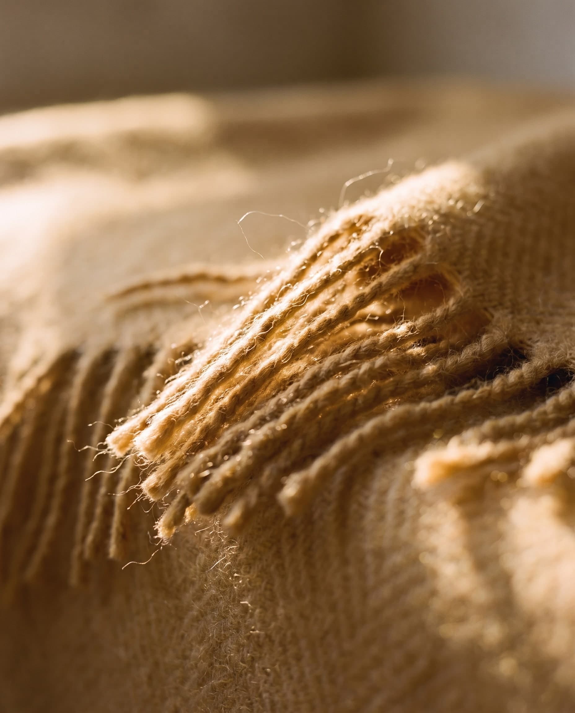 Ochre Wool Throw, image 3
